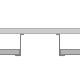 modułowa lada recepcyjna Półka pod monitor x2