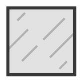 witryna Szkło mleczne w ramce aluminiowej