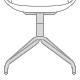 krzesło podstawa obrotowa BL1P13 z podstawą obrotową