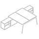 biurko dwustanowiskowe BOM40 1600-1702x3210mm