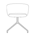 krzesło z podstawą aluminiową GRP19 552x519mm