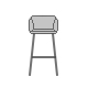 hoker wysokie krzesło barowe GRP8 552x506mm Wysokość: Krzesło:1102mm Siedzisko:810mm