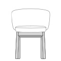 krzesło z podstawą drewnianą GRP9 550x510mm