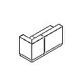 modułowa lada recepcyjna LIN38L 2050x850mm