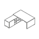 biurko gabinetowe MIT2 2078x2080mm