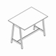 stół wysoki PSD724 1415x1000mm H:1100mm