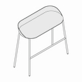 ławka wysoka tapicerowana TE02HF 1020x430mm Wysokość: Krzesło:960mm Siedzisko:840mm