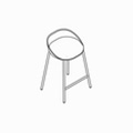 TE11HF - Hoker do kuchni 500x430mm Wysokość: Krzesło:770mm Siedzisko:650mm