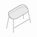 ławka wysoka tapicerowana TE12HF 1020x430mm Wysokość: Krzesło:770mm Siedzisko:650mm