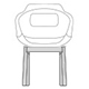 krzesło z podstawą drewnianą UFP15 604x606mm
