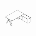 biurko z regulacją wysokości V03PR 1800x1800mm