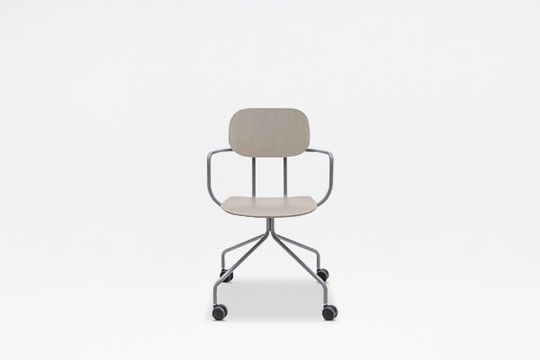 New School - krzesło ze sklejki z kółkami