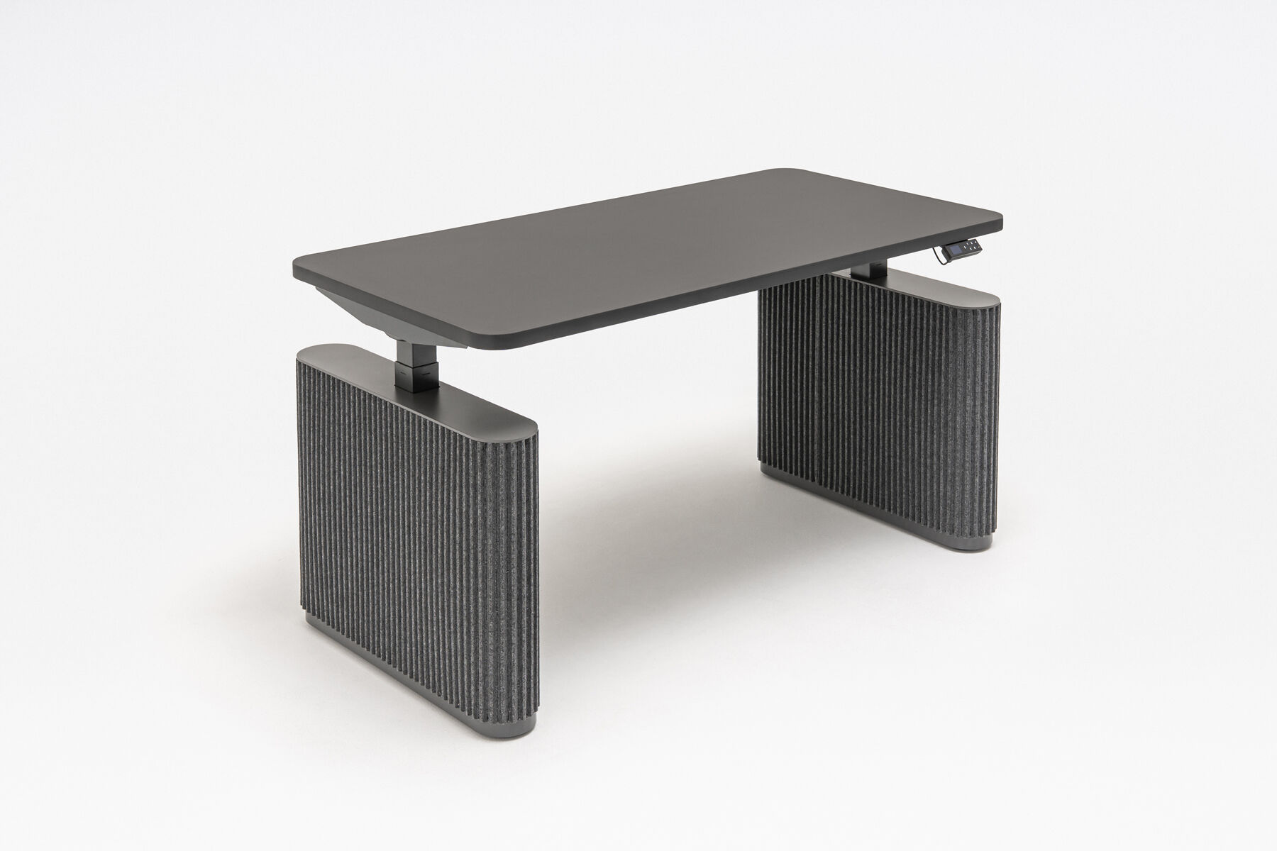 biurko regulowane elektrycznie, stelaż dwusilnikowy z zabudową Ogi Drive