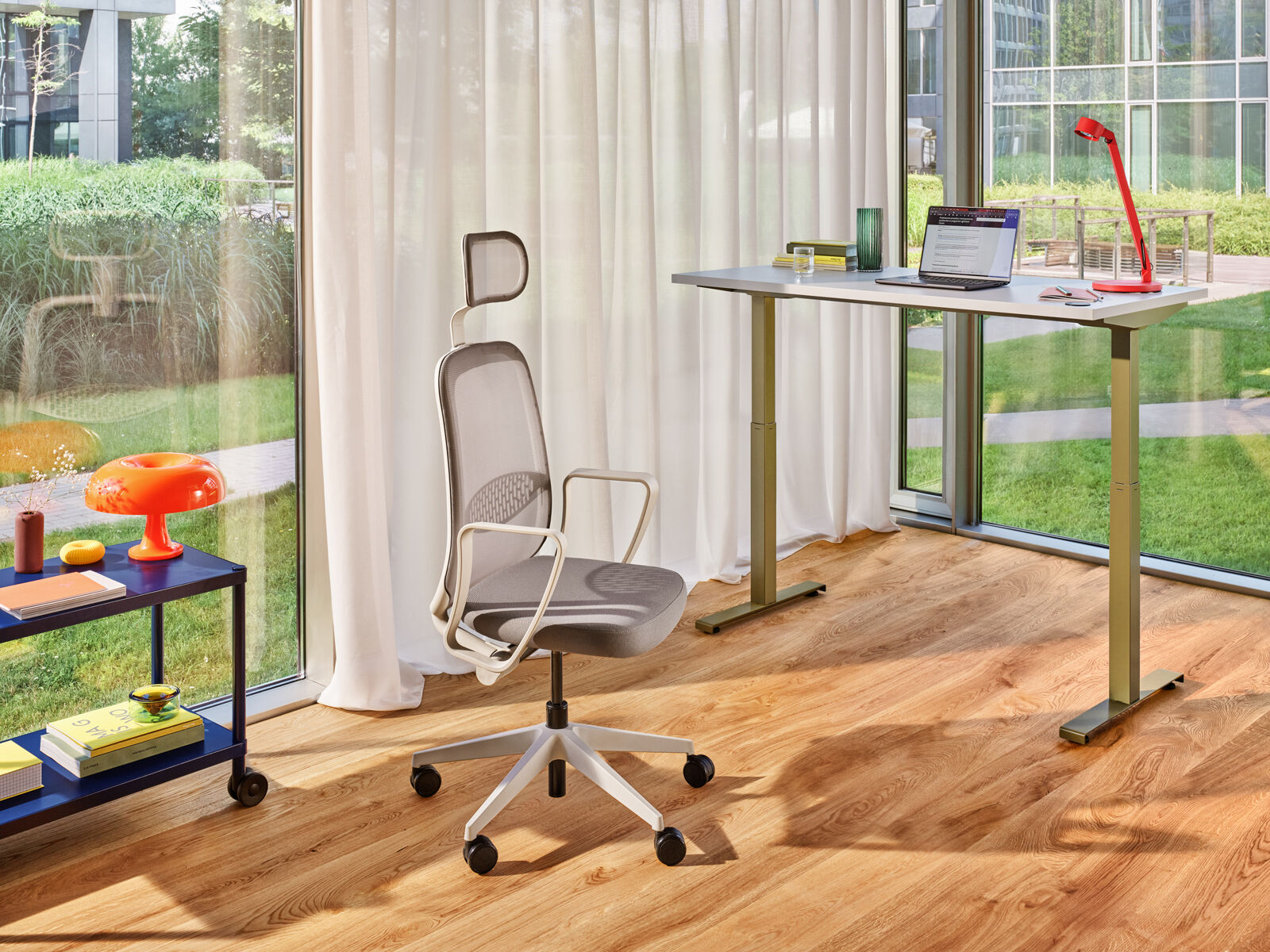 biurko bench regulowane elektrycznie, stelaż dwusilnikowy Ogi Drive