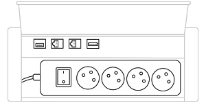 Mediabox M04H EU (4x230V, 2xRJ45, 1xUSB, 1xHDMI) x 1