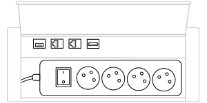 Mediaport M14H EU (4x230V, 2xRJ45, 1xUSB, 1xHDMI) x 1