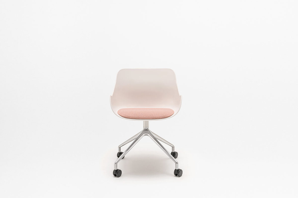 chair polished aluminium base Baltic Remix